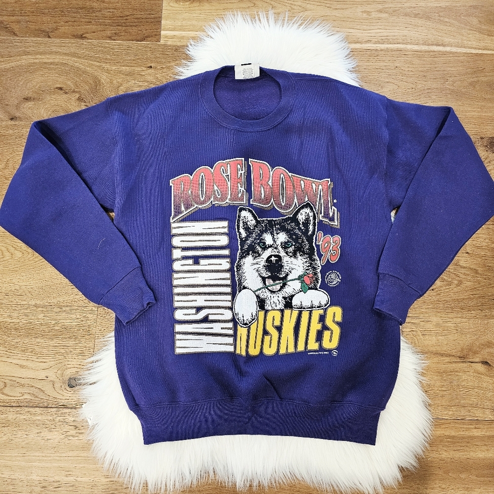 Vintage Washington Huskies Rose Bowl 1993 Purple Sweater